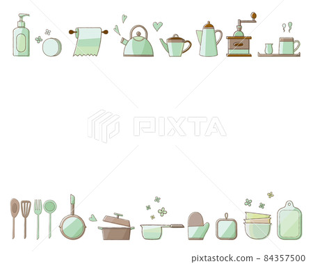 Kitchenware set Top and bottom frame Green 84357500