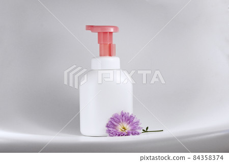 White unbranded dispenser bottle isolated on background White unbranded dispenser bottle isolated on background 84358374