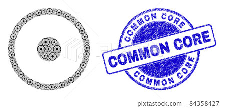 Rubber Common Core Watermark and Circle Center Fractal Mosaic of Self Items 84358427