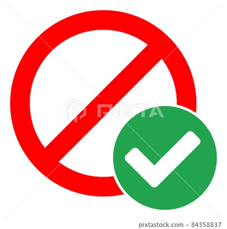 Raster True Reject Icon Illustration 84358837