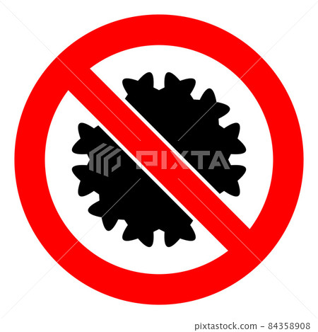 Raster Stop Virus Icon Illustration 84358908