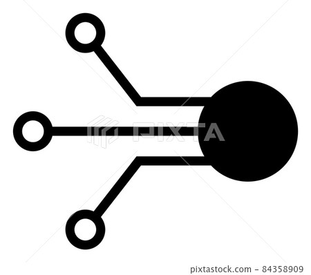 Raster Sensor Connection Icon Illustration Raster Sensor Connection Icon Illustration 84358909
