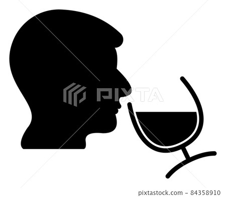 Raster Wine Sommelier Icon Illustration Raster Wine Sommelier Icon Illustration 84358910