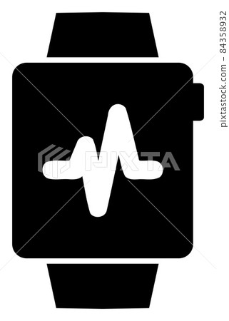 Raster Pulse Watches Icon Illustration 84358932