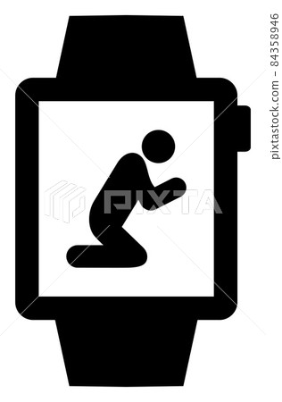 Raster Pray Gadget Watches Icon Illustration 84358946