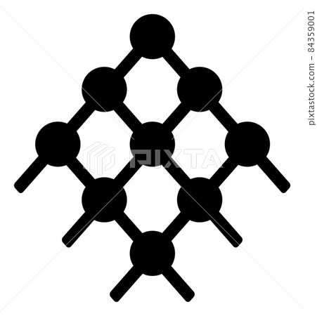 Raster Grid Dots Icon Illustration 84359001