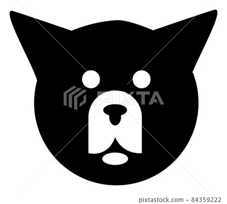Raster Dog Head Icon Illustration Raster Dog Head Icon Illustration 84359222
