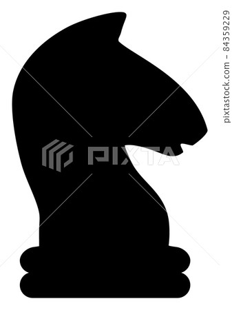 Raster Chess Knight Icon Illustration 84359229