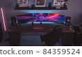 Games room with a cyber gamer computer. 3d rendering image of neon lighting 84359524