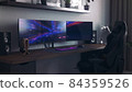 Games room with a cyber gamer computer. 3d rendering image of neon lighting 84359526