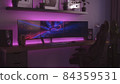 Games room with a cyber gamer computer. 3d rendering image of neon lighting 84359531