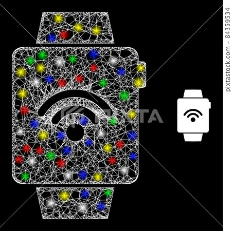 Shiny Web Net Smart Watches Icon 84359534