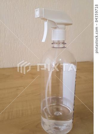 Disinfection and hygiene concept, spray bottle with antiseptic on the table 84359718