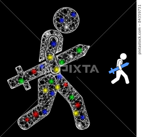 Bright Intersected Mesh Sword Gunman Icon Bright Intersected Mesh Sword Gunman Icon 84359731