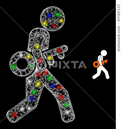 Light Hatched Net Thief Steal Key Icon Light Hatched Net Thief Steal Key Icon 84360122