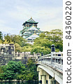 Osaka Castle castle tower seen from Gokurakubashi 84360220