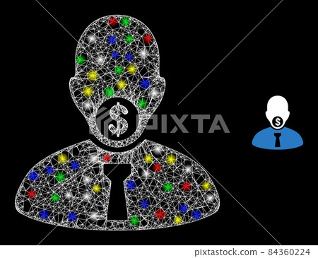 Glitter Hatched Network Hush Money Icon 84360224