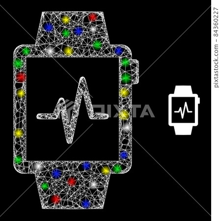 Glare Web Mesh Pulse Tracker Icon 84360227
