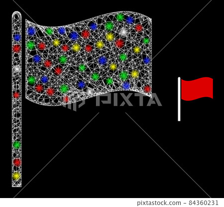 Magic Irregular Network Flag Icon Magic Irregular Network Flag Icon 84360231