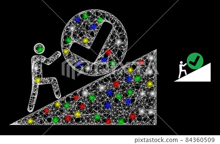 Glare Hatched Net Man Rolling Confirmation Up Icon Glare Hatched Net Man Rolling Confirmation Up Icon 84360509