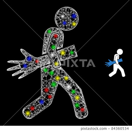 Bright Irregular Net Maneken Hand Courier Icon Bright Irregular Net Maneken Hand Courier Icon 84360534