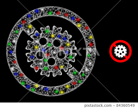 Majestic Irregular Mesh Stop Coronavirus Icon Majestic Irregular Mesh Stop Coronavirus Icon 84360549
