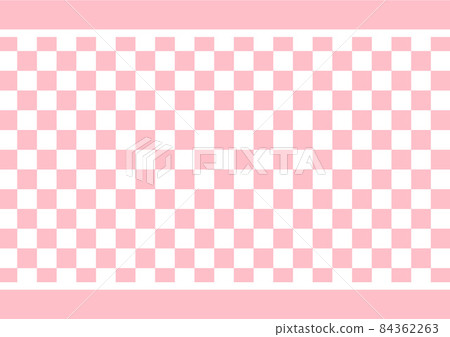 Pink & White Chequerboard Square Pattern Wallpaper