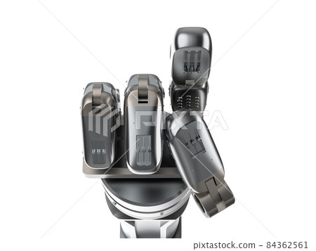 Cyborg hand finger point isolated Cyborg hand finger point isolated 84362561