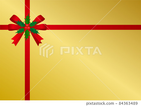 聖誕絲帶紅絲帶冬青冬青 84363489