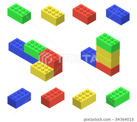 Block toy illustration material 84364018