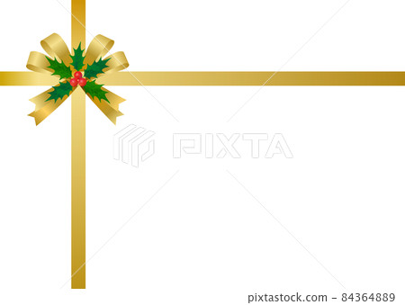 Christmas Ribbon Gold Ribbon Holly Hiiragi 84364889