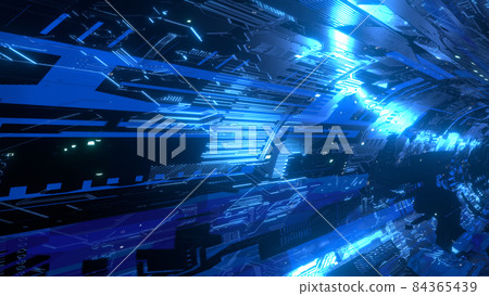 Cyberspace VJ Tunnel Machine Space Sci-fi Blue【還有另外一個Ver】 84365439