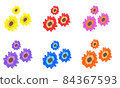 手繪花卉插圖 84367593