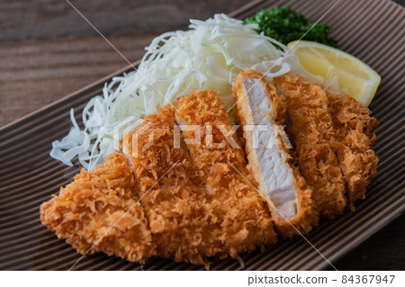 里脊肉排套餐圖片特寫素材 84367947