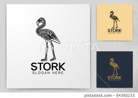 stork, flamingo logo design inspiration 84368133