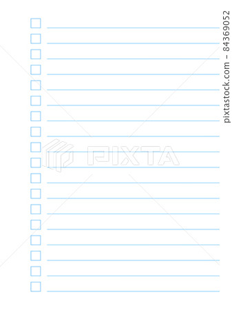 Graph paper. Printable To do list with check boxes, checklist, grid paper with color horizontal lines. Geometric pattern for school, textures, notebook, diary. Realistic lined paper blank size A4 Graph paper. Printable To do list with check boxes, checklist, grid paper with color horizontal lines. Geometric pattern for school, textures, notebook, diary. Realistic lined paper blank size A4 84369052
