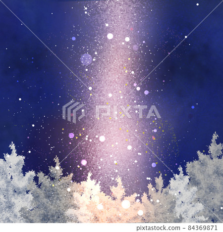 Diamond dust floating in the forest (square) 84369871