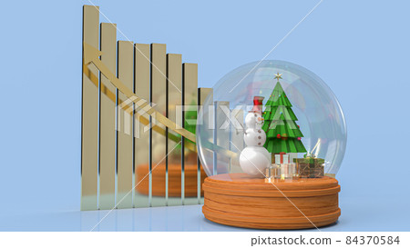 The glass ball winter seasonal Christmas decoration and business chart for holiday or celebration concept 3d rendering The glass ball winter seasonal Christmas decoration and business chart for holiday or celebration concept 3d rendering 84370584