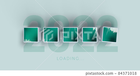 Glass cubes in the form of new 2022 loading concept. Metal glass cube for countdown to new year. Loading year 2021 to 2022. Start concept. Loading bar 3d render and illustration Glass cubes in the form of new 2022 loading concept. Metal glass cube for countdown to new year. Loading year 2021 to 2022. Start concept. Loading bar 3d render and illustration 84371018