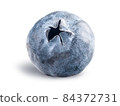 Single blueberry berry isolated on a white 84372731