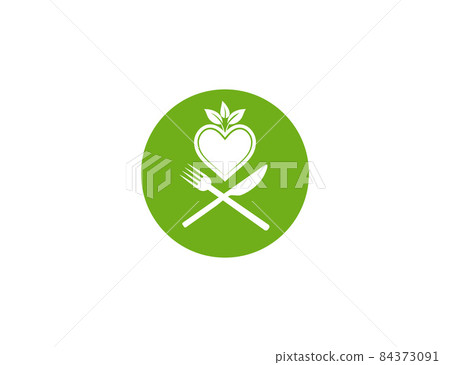 Food, healthy, eating icon. Vector illustration. Flat design. 84373091