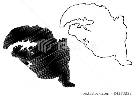 Bhopal City (Republic of India, Madhya Pradesh State) map vector illustration, scribble sketch City of Bhopal map Bhopal City (Republic of India, Madhya Pradesh State) map vector illustration, scribble sketch City of Bhopal map 84373222