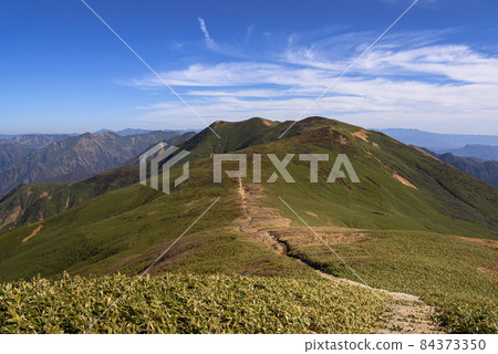 View toward Mt. Sennokura from the Tanigawa mountain range and Mt. Tairapyo 84373350