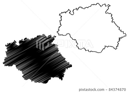 Gers Department (France, French Republic, Occitanie or Occitania region) map vector illustration, scribble sketch Gers map Gers Department (France, French Republic, Occitanie or Occitania region) map vector illustration, scribble sketch Gers map 84374870