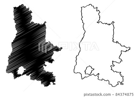 Drome Department (France, French Republic, Auvergne-Rhone-Alpes region, ARA) map vector illustration, scribble sketch Droma map 84374875