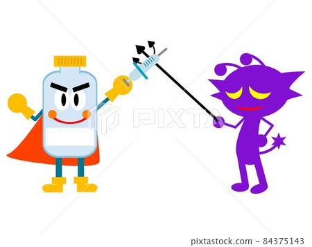 Vaccine-kun and Virus-kun (fighting version) 84375143