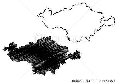 Esch-sur-Alzette canton (Grand Duchy of Luxembourg, Administrative divisions) map vector illustration, scribble sketch Esch sur Alzette map 84375301