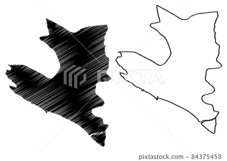 Ulcinj Municipality (Montenegro, Municipalities of Montenegro) map vector illustration, scribble sketch Ulcinj map Ulcinj Municipality (Montenegro, Municipalities of Montenegro) map vector illustration, scribble sketch Ulcinj map 84375458