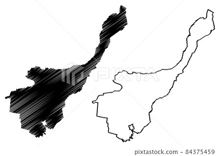 Tuzi Municipality (Montenegro, Municipalities of Montenegro) map vector illustration, scribble sketch Tuzi map Tuzi Municipality (Montenegro, Municipalities of Montenegro) map vector illustration, scribble sketch Tuzi map 84375459