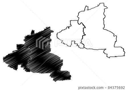 Tangerang City (Republic of Indonesia, Java island) map vector illustration, scribble sketch City of Tangerang map 84375692